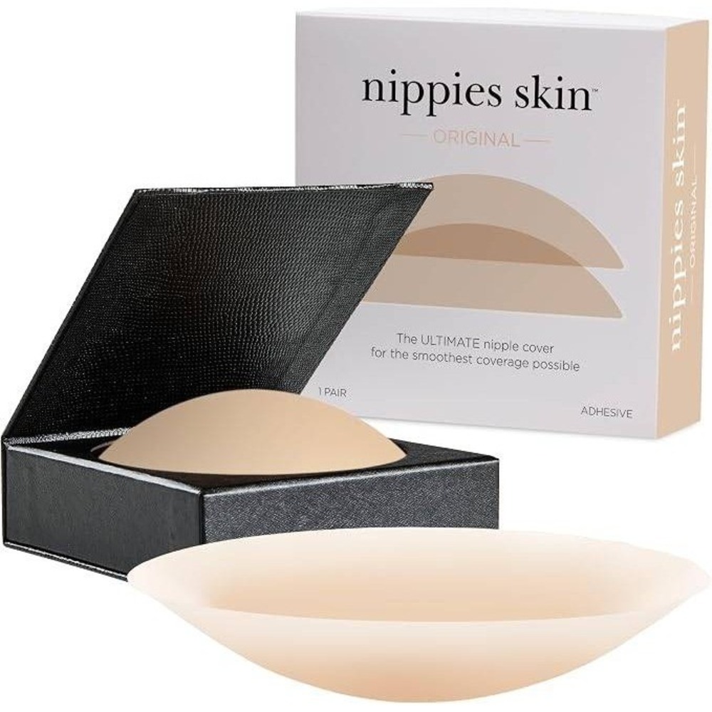 Nippies Skin Original Adhesive Silicone Nipple Covers Creme Size 2 D Cups 4in